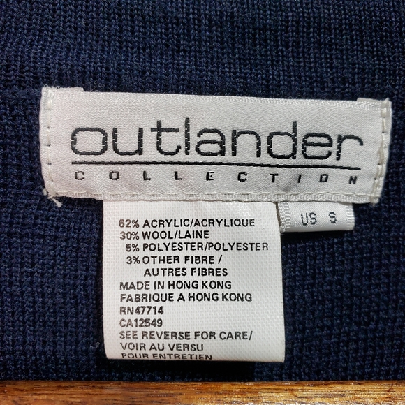 Vintage Outlander Collection Navy Blue Gold Knit C - Picture 5 of 5